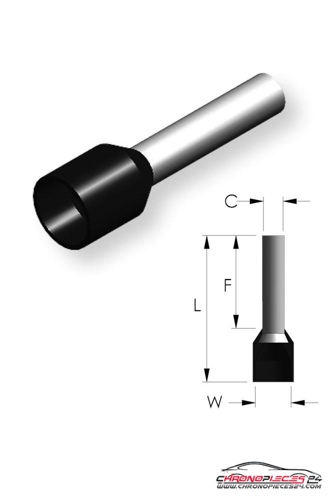 Achat de TIREX D085105 Embout de câble Simple 6 mm² Noir 5 p. pas chères