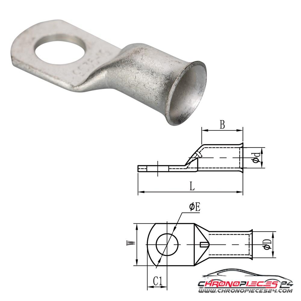 Achat de TIREX D08451/1 Cosse tubulaire non isolée M8 / 50 mm² 1p. pas chères