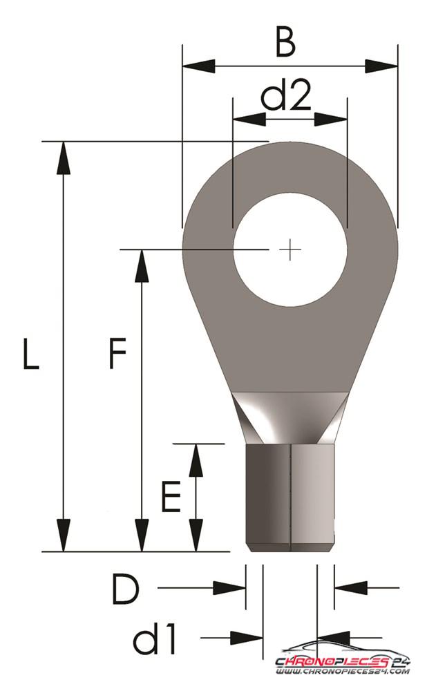 Achat de TIREX D09000/5 Cosse ronde non isolée M2 / 0,1 ~ 0,5 mm² F=10 mm 5p. pas chères