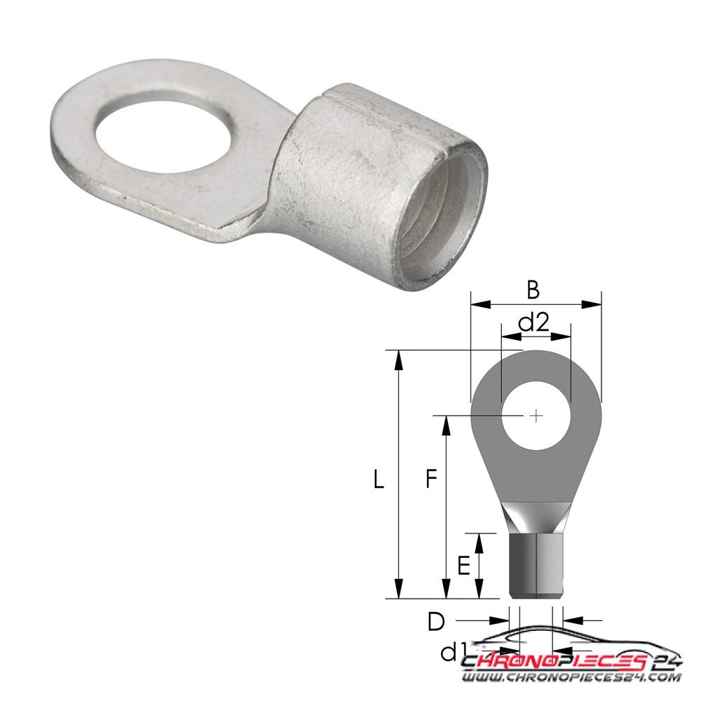 Achat de TIREX D09001/25 Cosse ronde non isolée M2,5 / 0,1 ~ 0,5 mm² F=10 mm 25p. pas chères