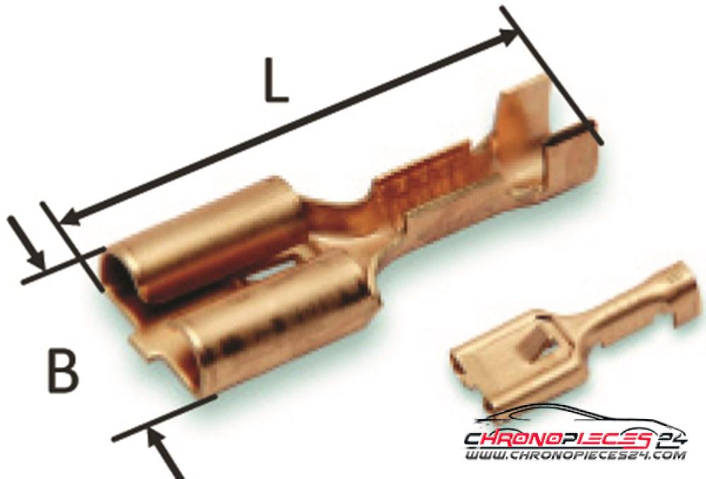 Achat de TIREX D08363/5 Cosse clip non isolée 0,5 ~ 1,0 mm² Onglet=6,3 x 0,8 mm 5p. pas chères