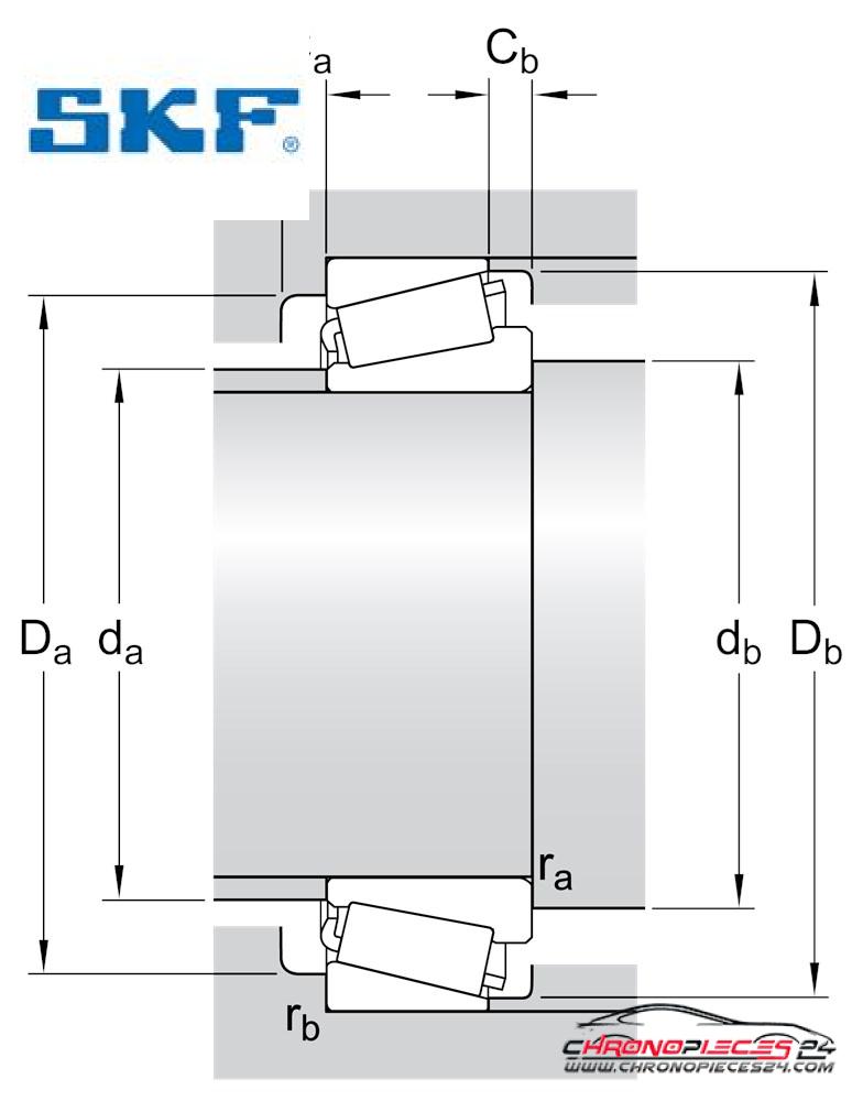 Achat de SKF 30205 J2/Q Roulement conique d:25 mm D:52 mm pas chères