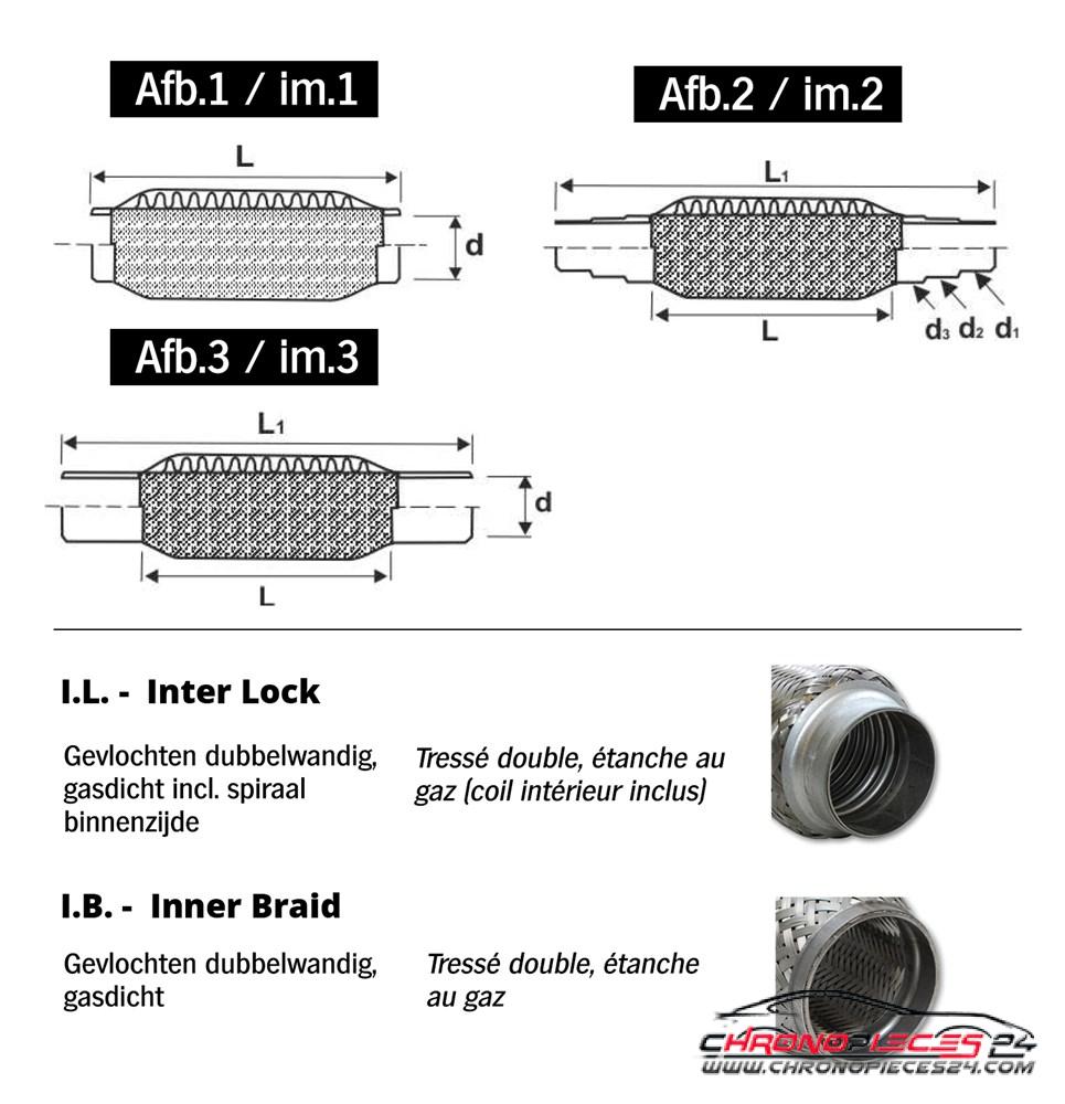 Achat de ROMAX FPA2 Assortiment de pièces d'échappement flexibles 4 pièces pas chères