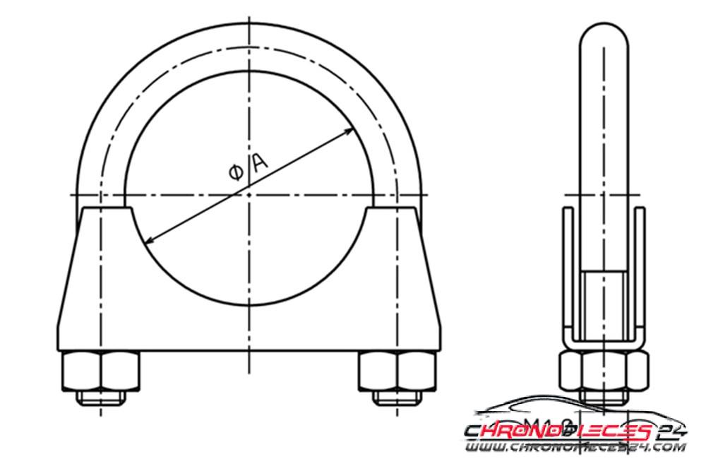 Achat de ROMAX 768036 Serre-tube M10 36 mm pas chères