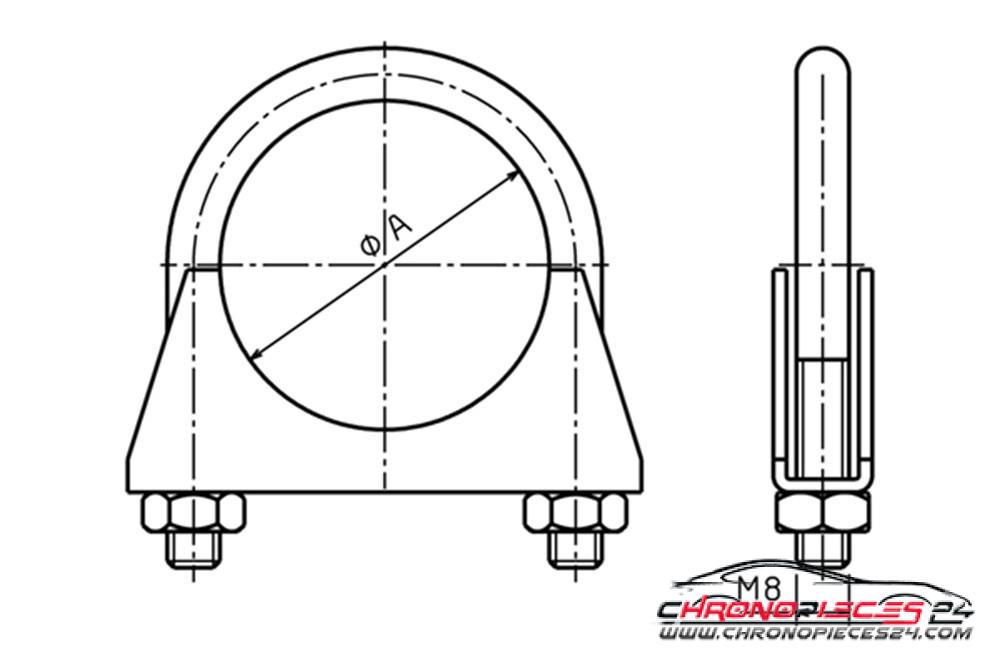 Achat de ROMAX 748025 Serre-tube M8 25 mm pas chères