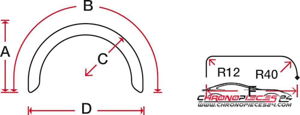 Achat de TIREX D34008/1 Pare-boue simple Pour jantes 8 pouces pas chères