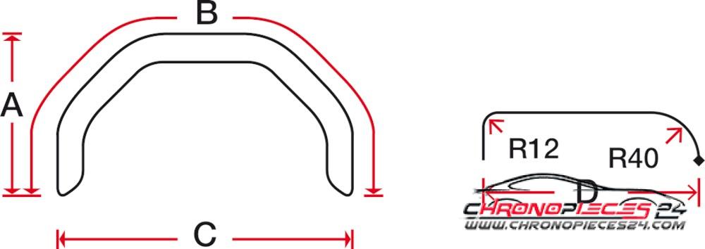 Achat de TIREX D34004/1 Pare-boue simple Pour jantes 10 - 11 - 12 pouces pas chères