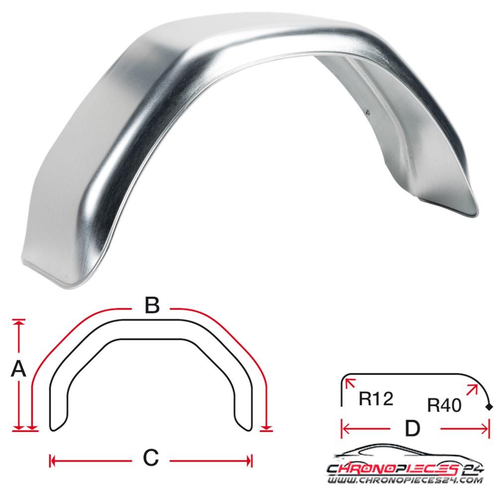 Achat de TIREX D34006/1 Pare-boue simple Pour jantes 14 pouces pas chères