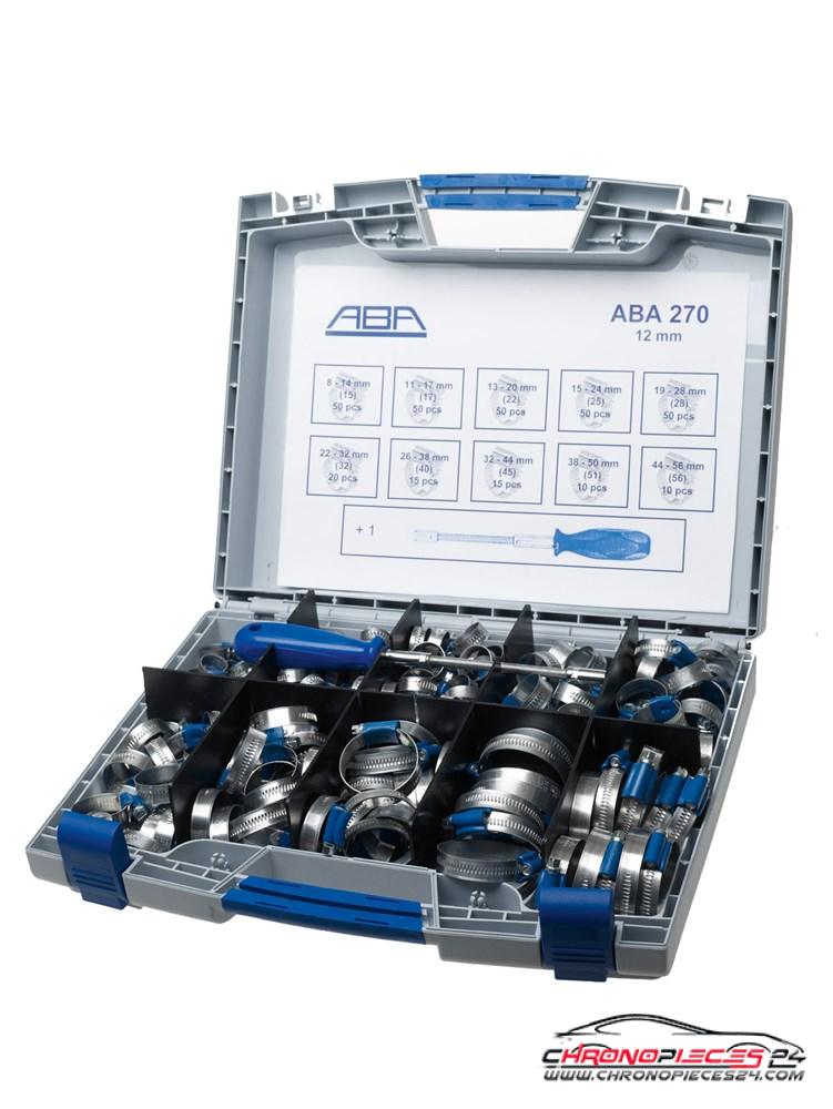 Achat de ABA AA 270 RVS Assortiment de colliers acier inox 9/12mm 270 pièces pas chères