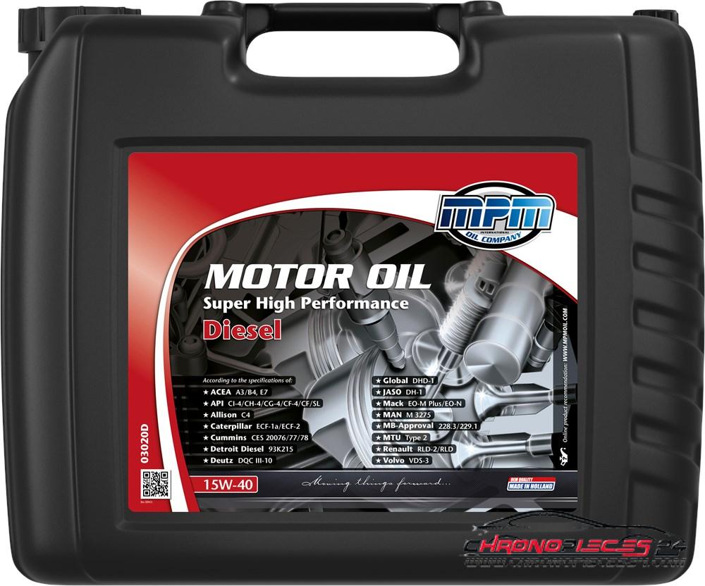 Achat de MPM 03020D Huile moteur minérale 15W40 Super High Performance Diesel 20l pas chères