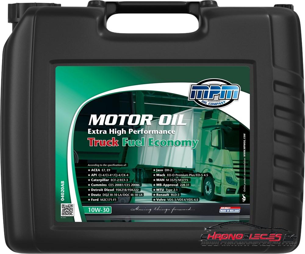 Achat de MPM 04020AB Huile moteur semi-synthétique 10W30 Extra High Performance Truck Fuel Economy 20l pas chères