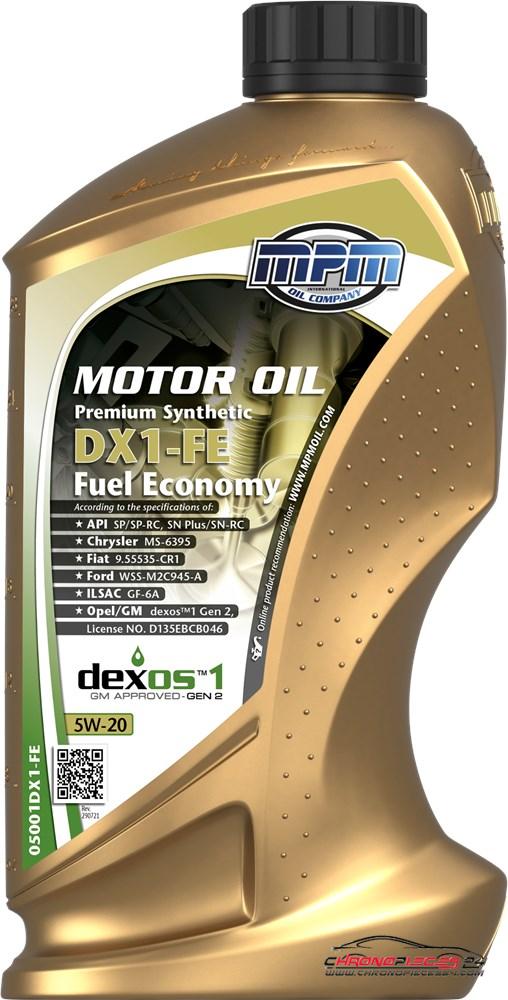 Achat de MPM 05001DX1-FE Huile moteur synthétique 5W20 Premium Synthetic DX1 Fuel Economy 1l pas chères