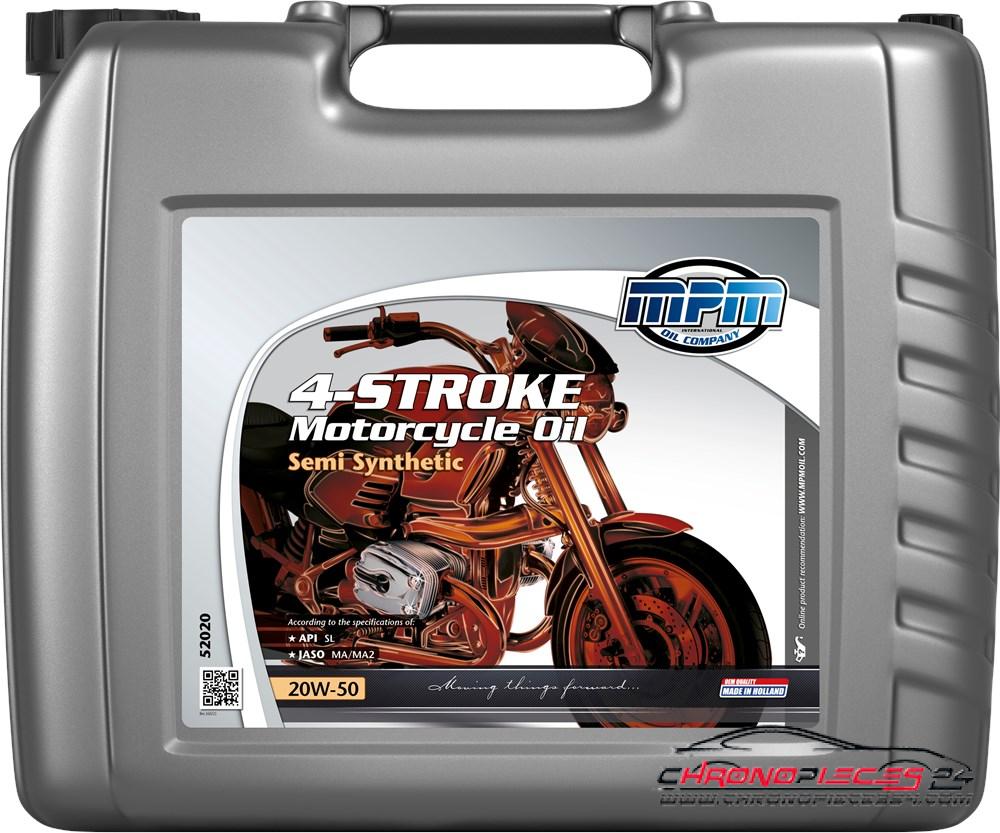 Achat de MPM 52020 Huile de motocyclette synthétique 20W50 4-Stroke Synthetic 20l pas chères