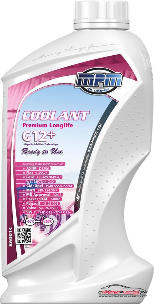 Achat de MPM 86001C Liquide de refroidissement Coolant Premium Longlife -40°C G12+ Ready to Use 1l Flacon pas chères