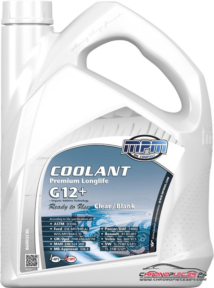 Achat de MPM 86005CBL Liquide de refroidissement Coolant Premium Longlife -40°C G12+ Ready to Use Clear/Blank 5l Jerrycan pas chères