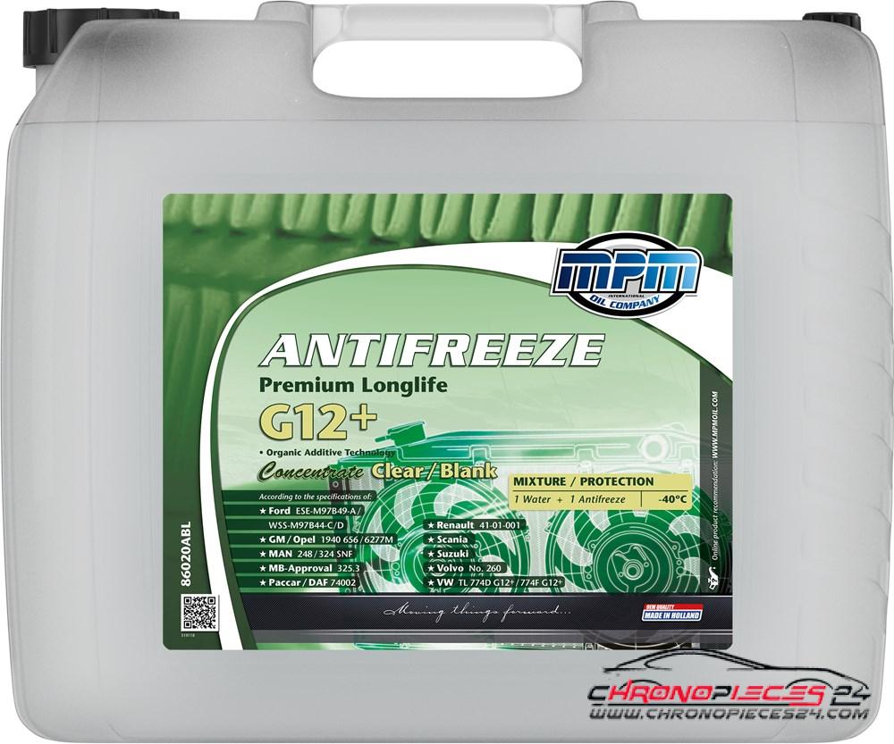 Achat de MPM 86020ABL Antigel Antifreeze Premium Longlife G12+ Concentrate Clear / Blank 20l Jerrycan pas chères