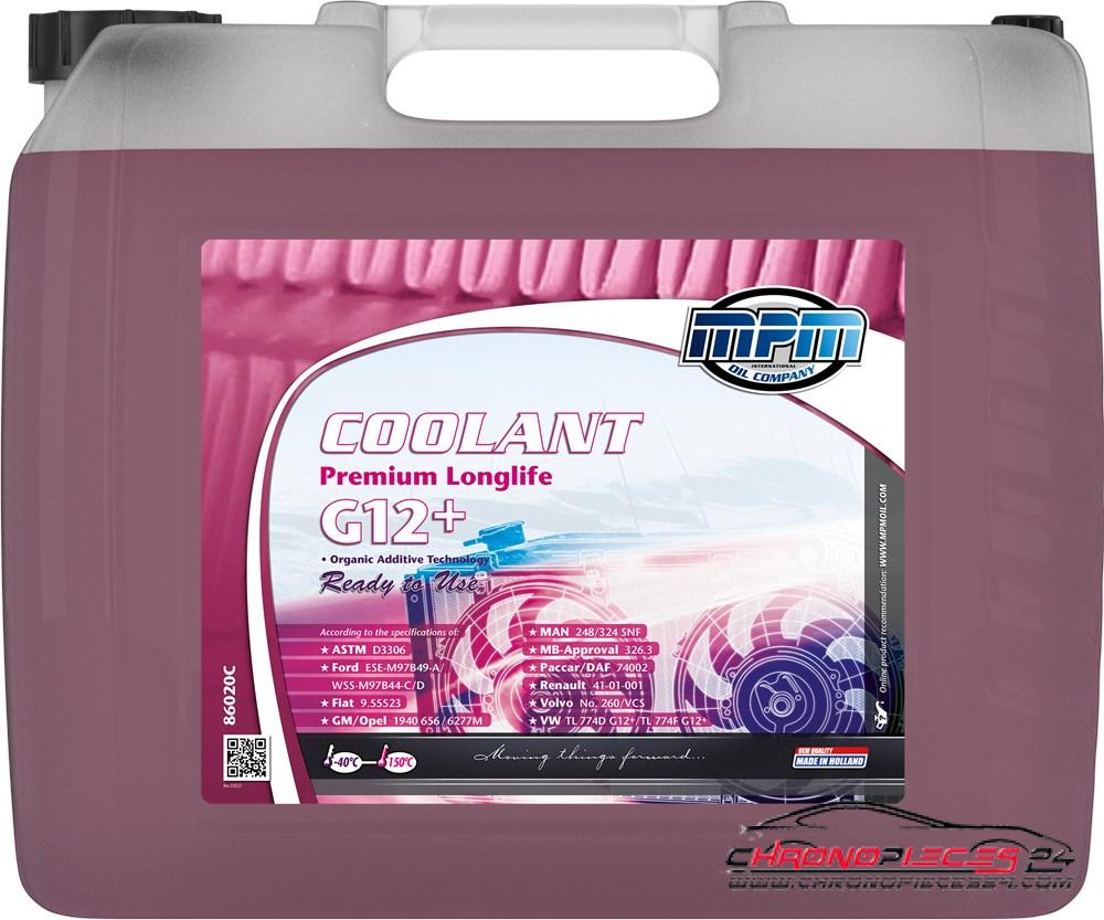 Achat de MPM 86020C Liquide de refroidissement Coolant Premium Longlife -40°C G12+ Ready to Use 20l Jerrycan pas chères