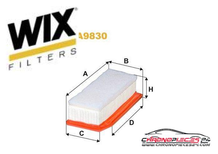 Achat de WIX FILTERS WA9830 Filtre à air pas chères