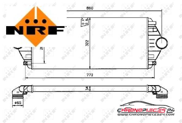 Achat de NRF 30803 Intercooler, échangeur pas chères