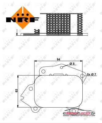 Achat de NRF 31174 Radiateur d'huile pas chères