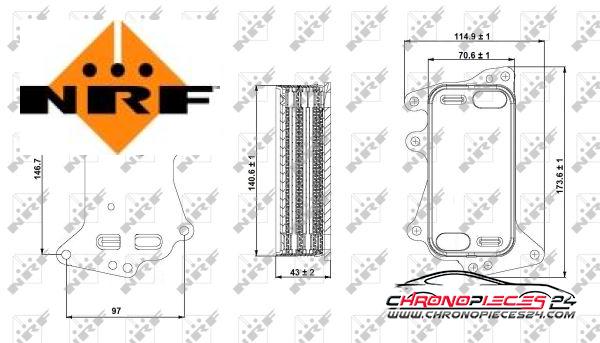 Achat de NRF 31282 Radiateur d'huile pas chères