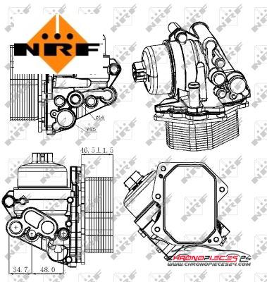 Achat de NRF 31308 Radiateur d'huile pas chères