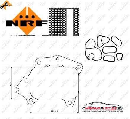 Achat de NRF 31333 Radiateur d'huile pas chères