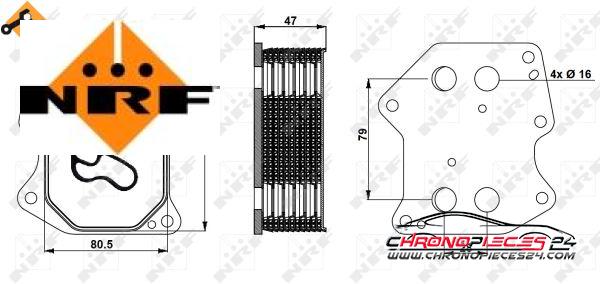 Achat de NRF 31754 Radiateur d'huile pas chères