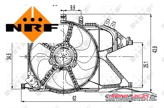 Achat de NRF 47011 Ventilateur, refroidissement du moteur pas chères