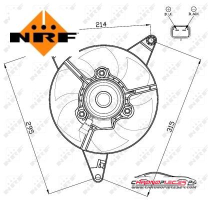 Achat de NRF 47498 Ventilateur, refroidissement du moteur pas chères