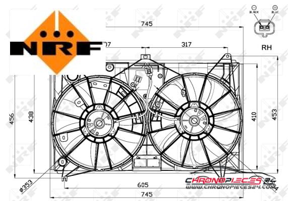 Achat de NRF 47581 Ventilateur, refroidissement du moteur pas chères