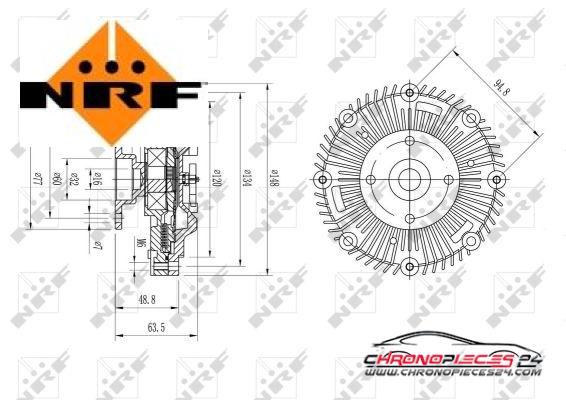 Achat de NRF 49571 Embrayage, ventilateur de radiateur pas chères