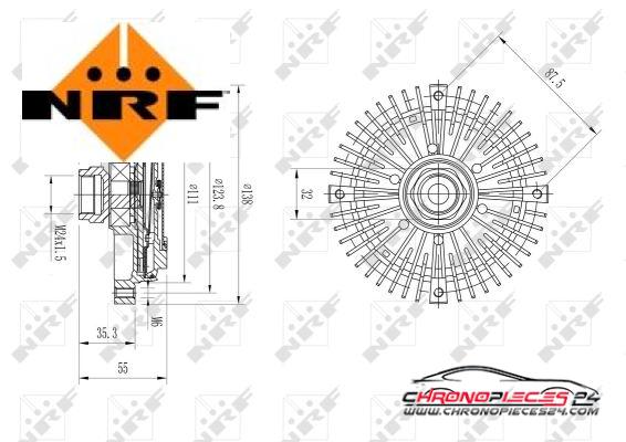 Achat de NRF 49599 Embrayage, ventilateur de radiateur pas chères