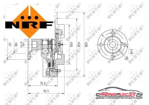 Achat de NRF 49624 Embrayage, ventilateur de radiateur pas chères