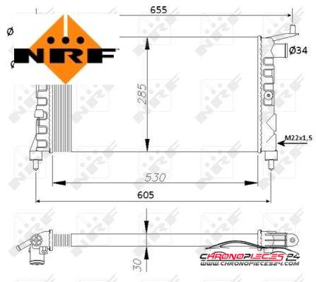 Achat de NRF 50551 Radiateur, refroidissement du moteur pas chères