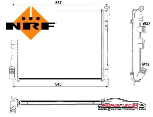 Achat de NRF 53032 Radiateur, refroidissement du moteur pas chères