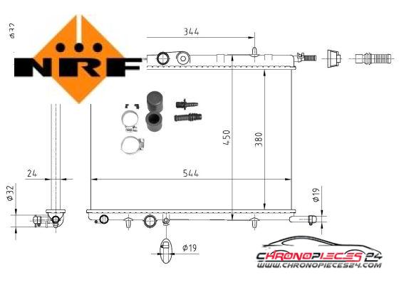 Achat de NRF 53424A Radiateur, refroidissement du moteur pas chères