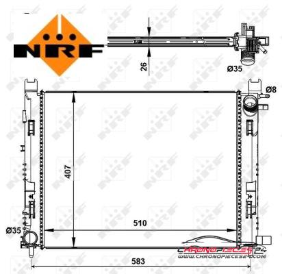 Achat de NRF 58443 Radiateur, refroidissement du moteur pas chères