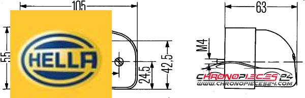 Achat de HELLA 2KA 001 386-281 Éclairage de plaque d'immatriculation pas chères