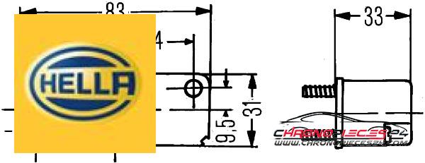 Achat de HELLA 2KA 003 168-021 Éclairage de plaque d'immatriculation pas chères