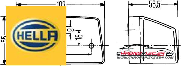 Achat de HELLA 2KA 003 389-001 Éclairage de plaque d'immatriculation pas chères