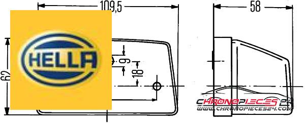 Achat de HELLA 2KA 003 389-211 Éclairage de plaque d'immatriculation pas chères