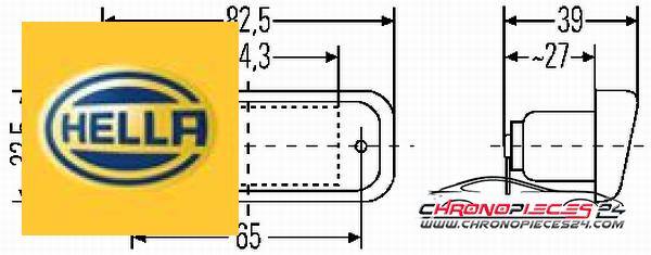 Achat de HELLA 2KA 005 049-008 Éclairage de plaque d'immatriculation pas chères