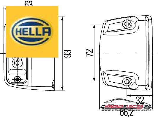 Achat de HELLA 2KA 010 278-321 Éclairage de plaque d'immatriculation LED pas chères