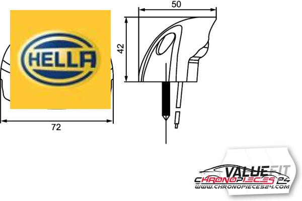 Achat de HELLA 2KA 357 013-001 Éclairage de plaque d'immatriculation LED pas chères