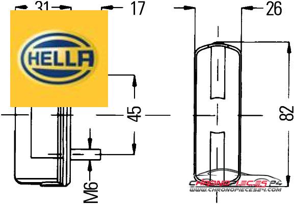 Achat de HELLA 2KA 997 011-001 Éclairage de plaque d'immatriculation pas chères