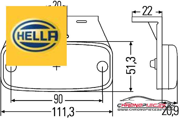 Achat de HELLA 2PS 345 600-061 Lampe de marquage LED pas chères