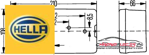 Achat de HELLA 2SD 006 040-041 Ensemble de feu arrière 4 fonctions pas chères