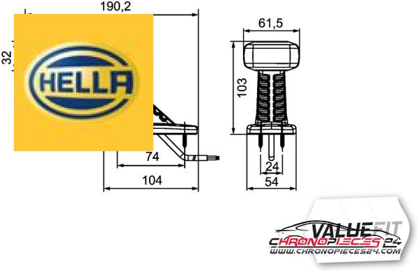 Achat de HELLA 2XS 357 006-011 Feu de gabarit LED pas chères