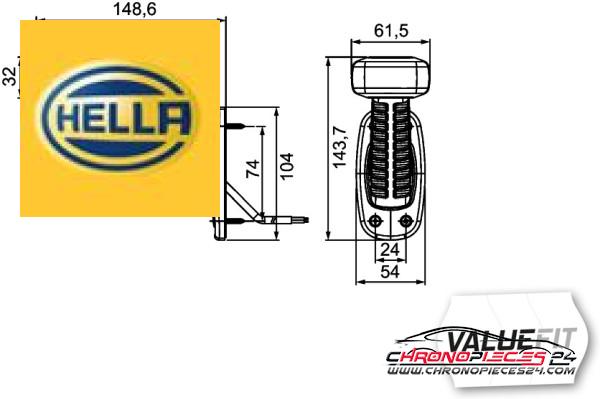 Achat de HELLA 2XS 357 007-021 Feu de gabarit LED pas chères